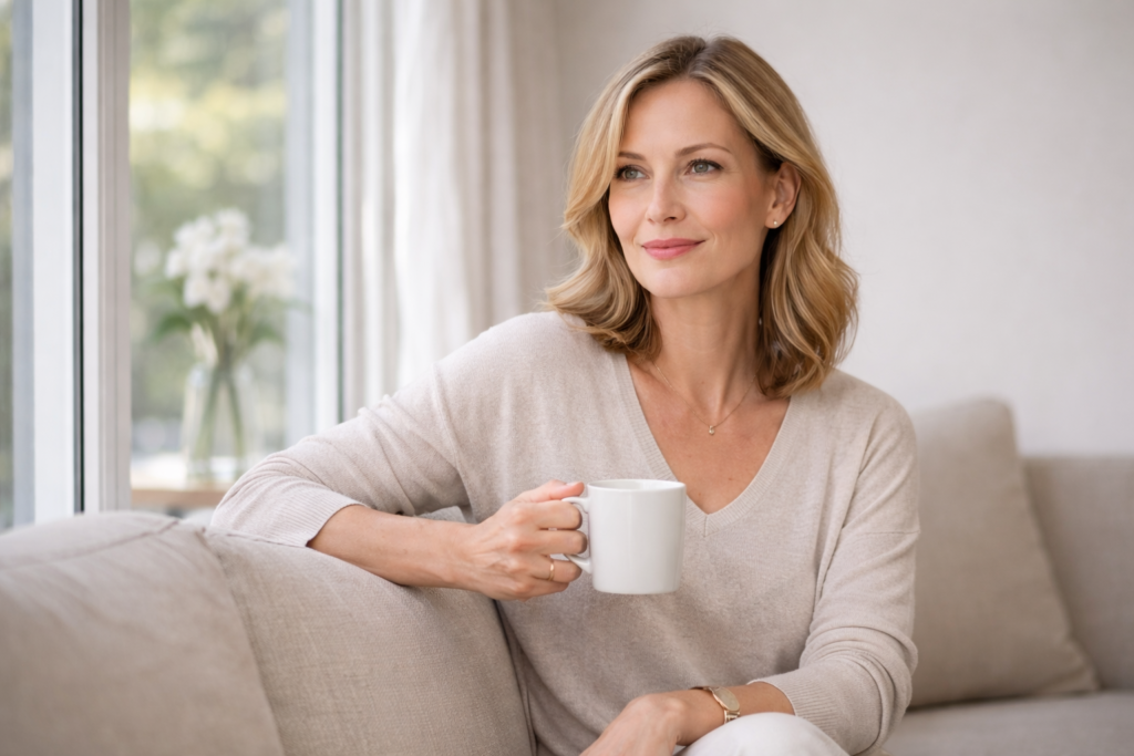 mulher madura na transição da menopausa após os 40 anos