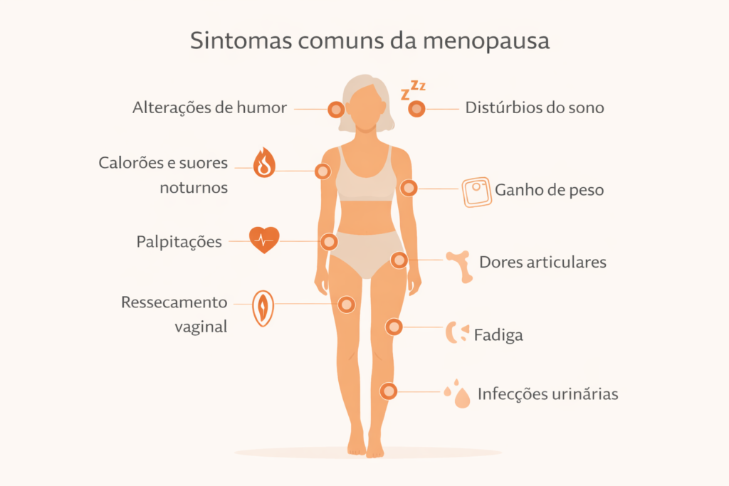 principais sintomas da menopausa